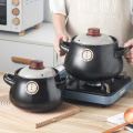 Kitchenware supplier wholesale cookingware set soup pots jogo de panelas two ears handle ceramic casserole pots with lid